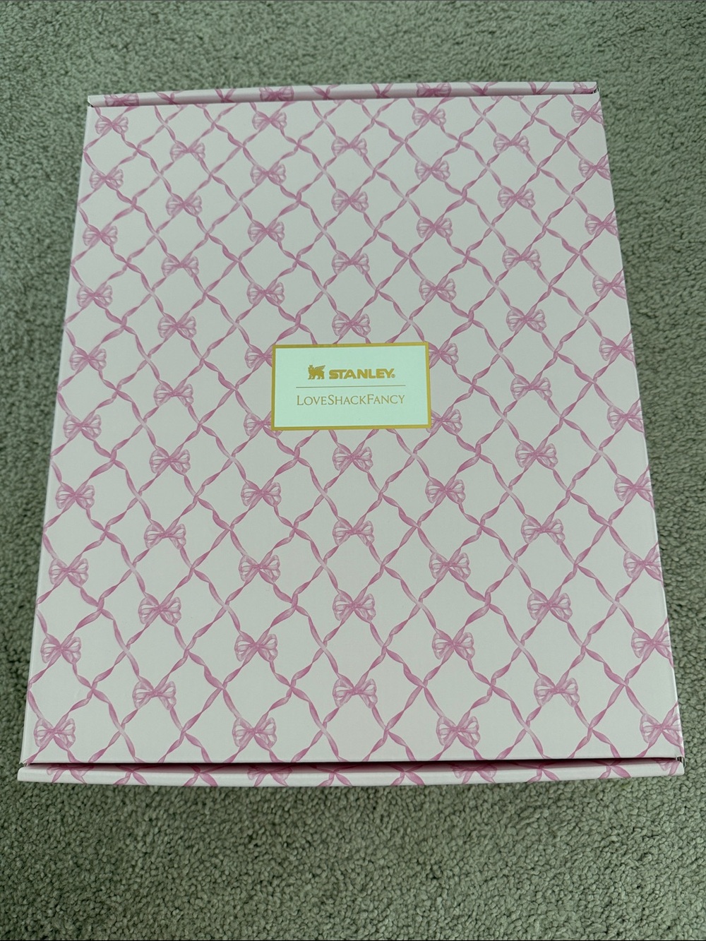 LoveShackFancy x Stanley Pink Bow Pattern Gift Box
